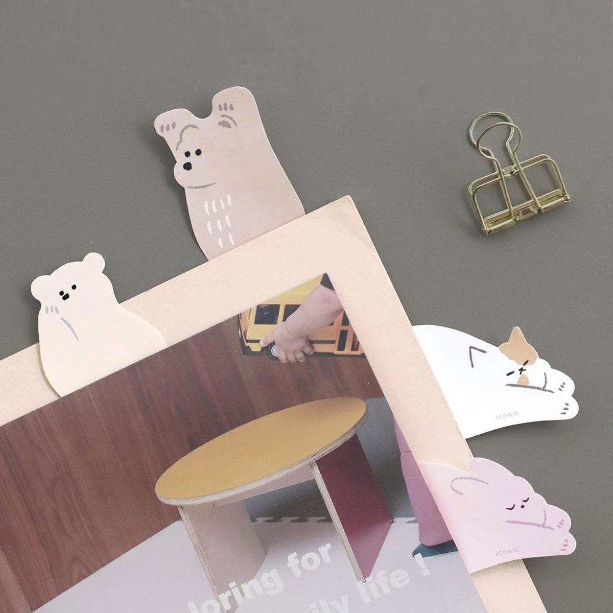 Sticky Note ICONIC a forma di animali utilizzate come segnapagina