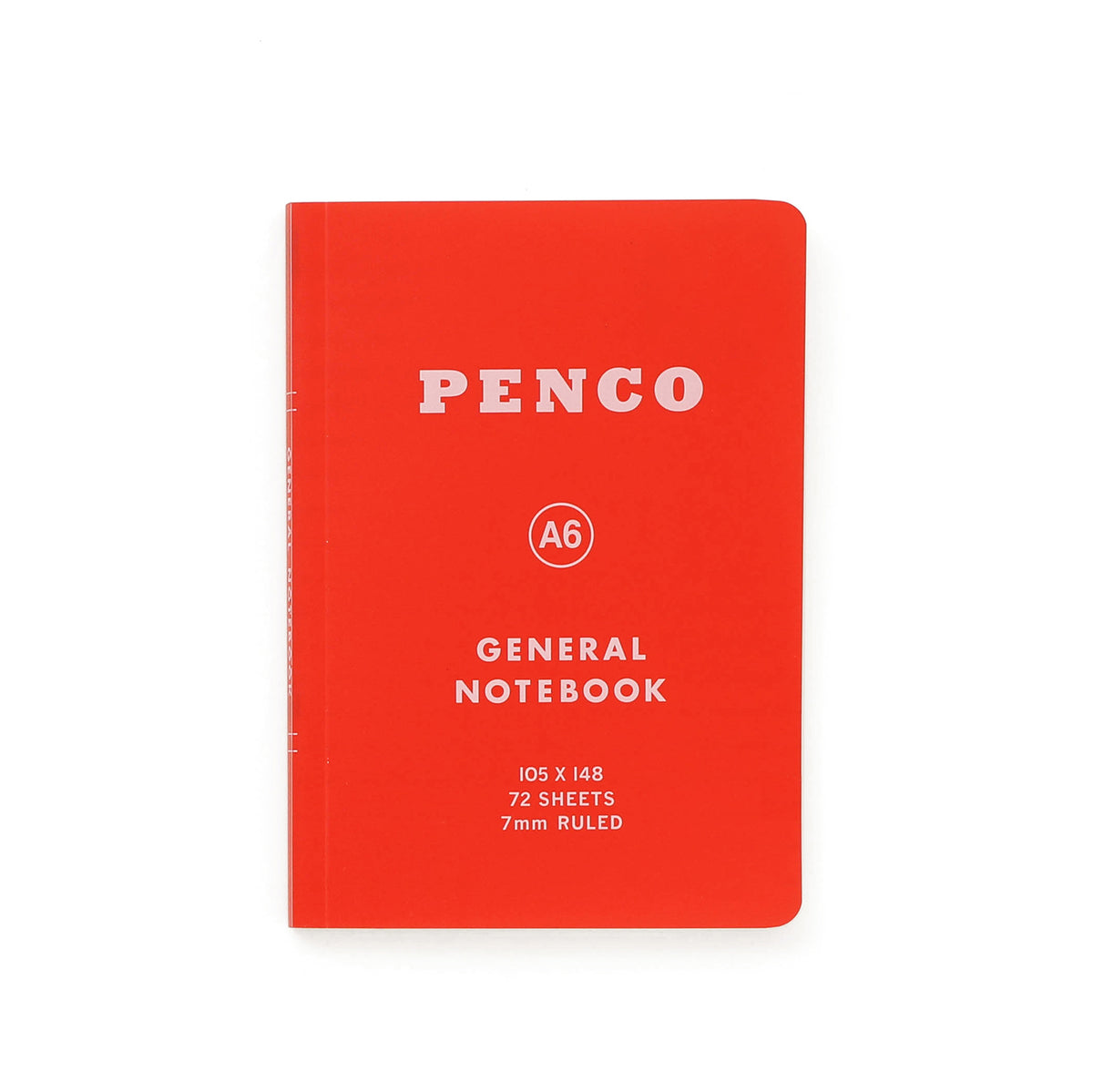 Penco Soft PP Notebook A6 rosso su fondo neutro